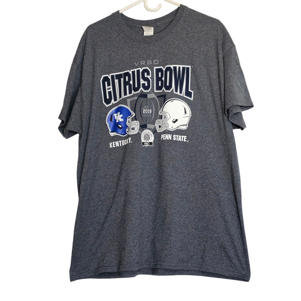 2019 Citrus Bowl Penn State Kentucky Tee Gray Size XL